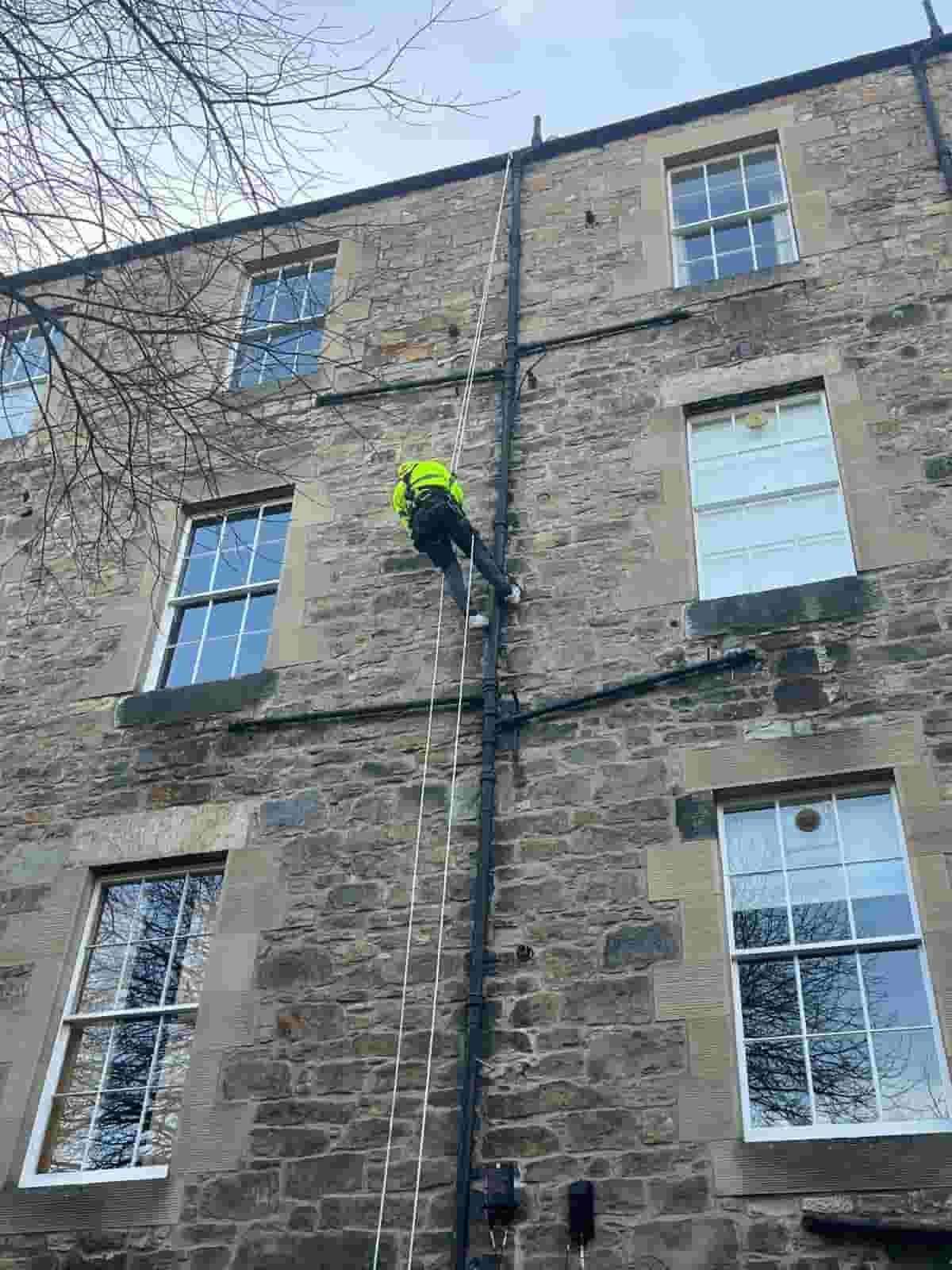Rope access roofing repairs (IRATA)